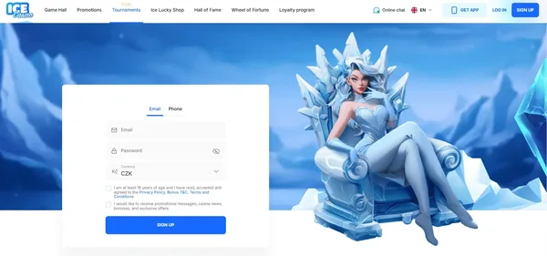 IceCasino registrácia na mobile