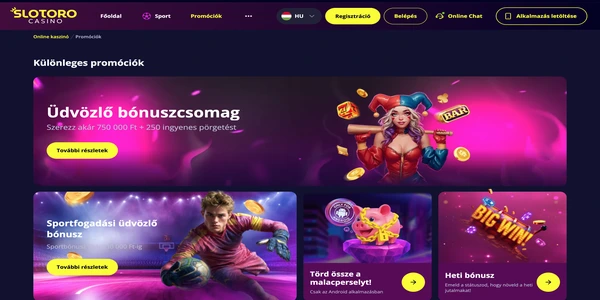 Slotoro Casino stránka uvítacieho bonusu na mobile