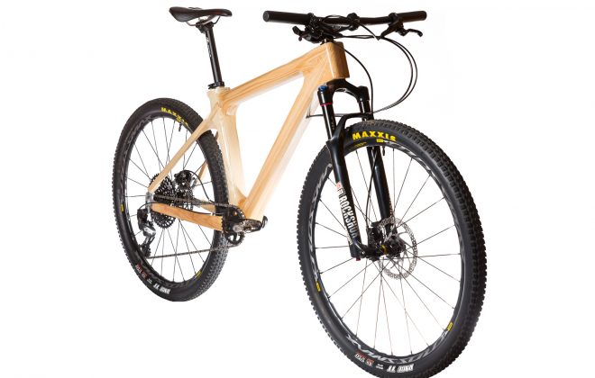 Horský drevený bicykel BIKEMI Wooden Explorer Natural 29 detail 1