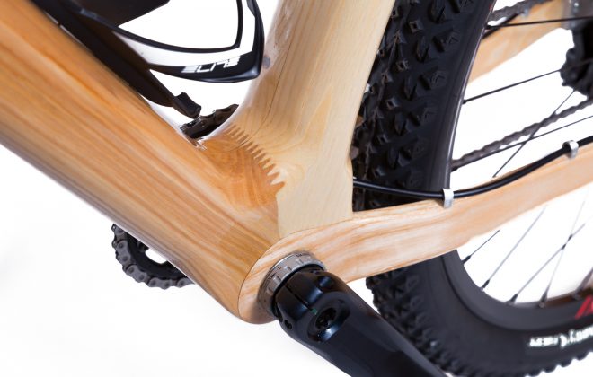 Horský drevený bicykel BIKEMI Wooden Explorer Natural 29 Shimano detail3